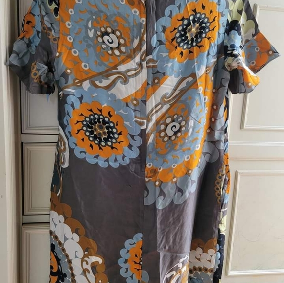 J.Crew Collection Paisley Shift Silk Dress Sz 12 EUC - Picture 2 of 4